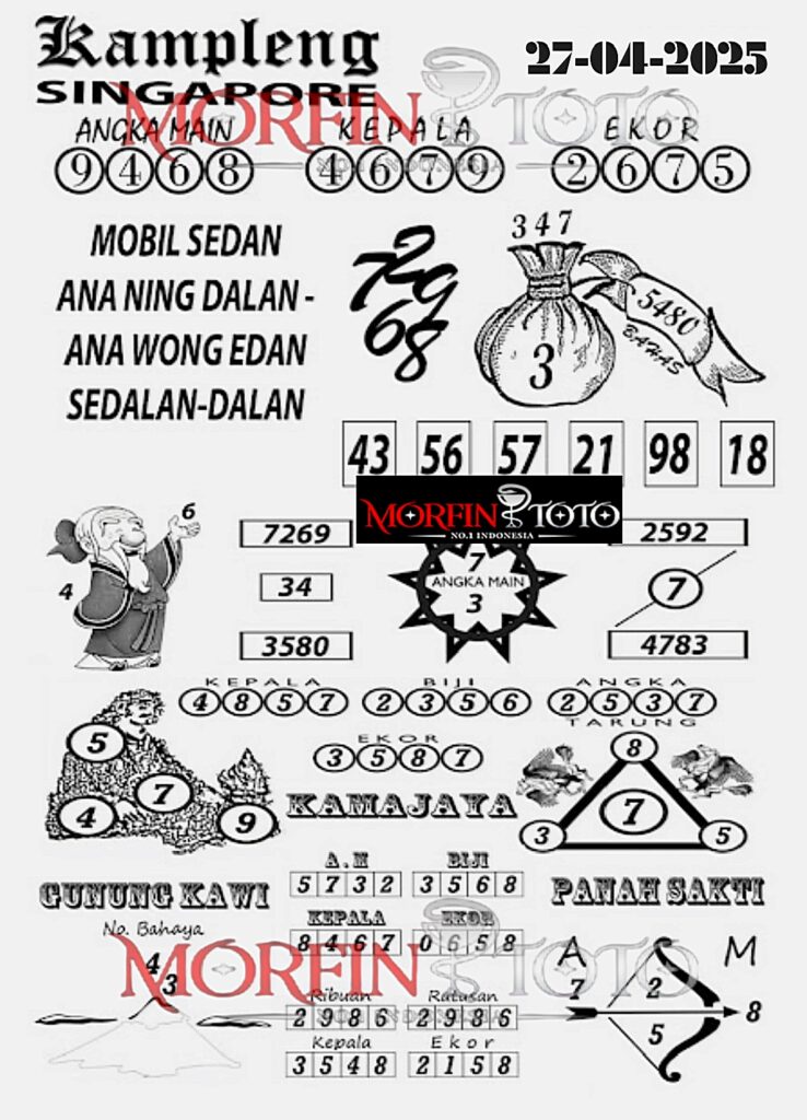 SYAIR TOGEL KAMPLENG SINGAPORE 27 APRIL 2025